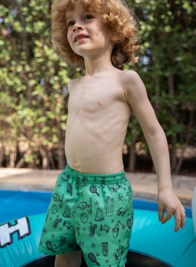 كاكتوس شورت سباحة أخضر البحر - Image 2