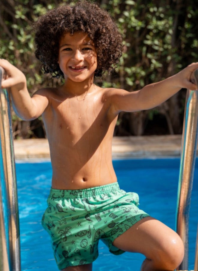 كاكتوس شورت سباحة أخضر البحر - Image 1