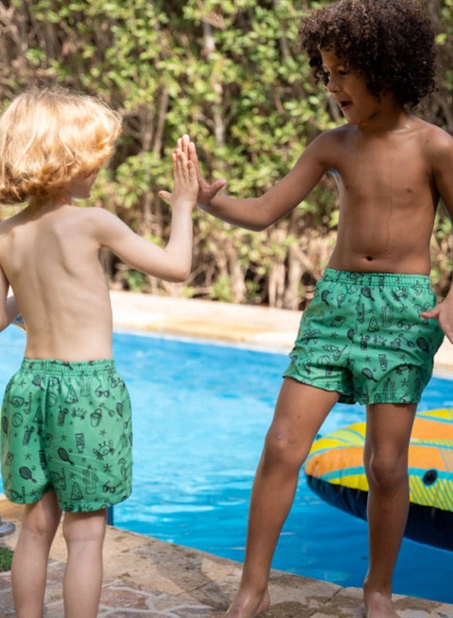 كاكتوس شورت سباحة أخضر البحر - Image 3