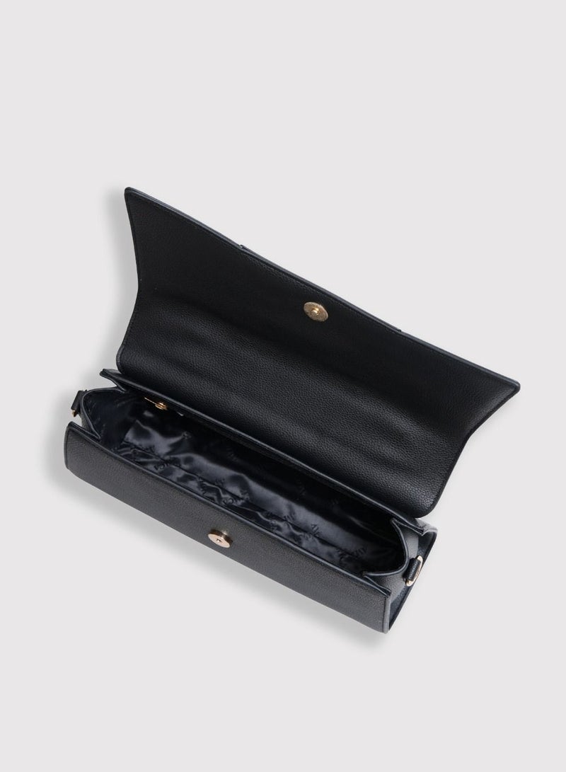 AMICA Solana Hourglass Top Handle Mini Crossbody Bag for Women- Black - Image 3