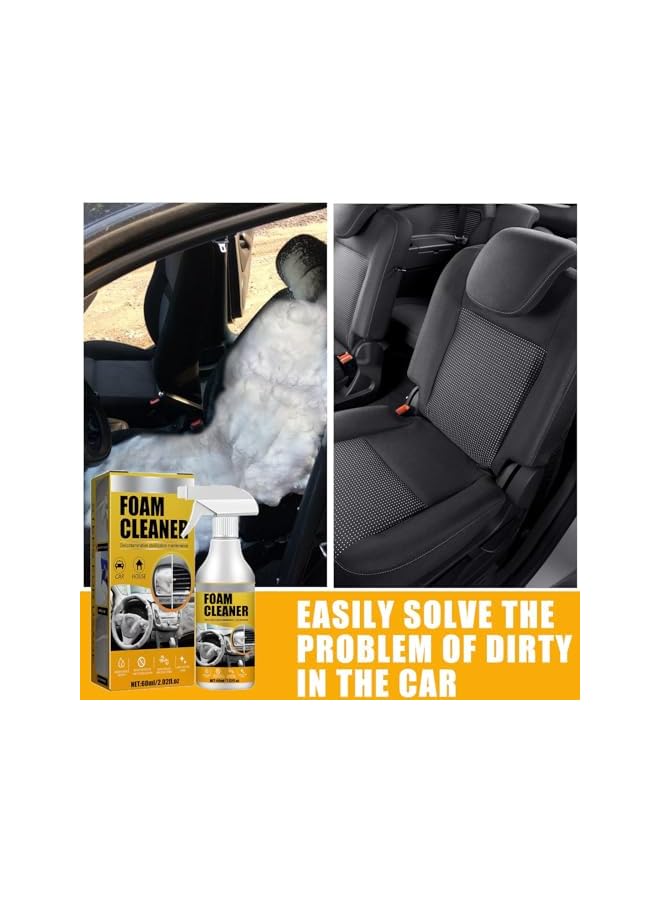 PROMASS Automotive Interior Foam Cleaner 60ml Waterless Cleaning Solution, Deep Cleaning Power, for Fabric Seats, Leather Upholstery, Vinyl, and Plastic, Refreshes Upholstery, Removes Tough Stains - Image 5