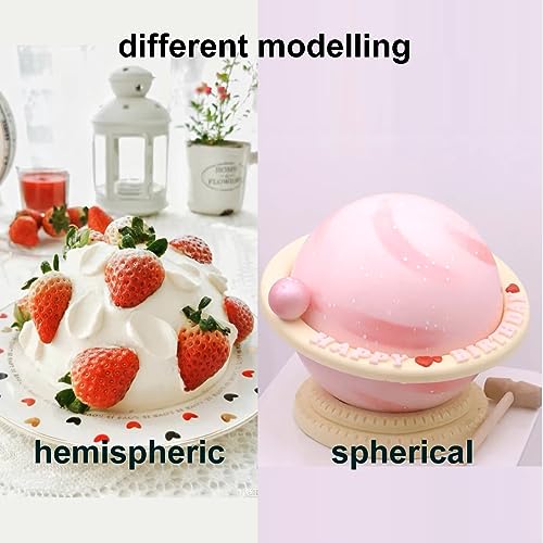 Qicfrk 2 Pcs Cake Sphere Pan 6.5 Inche 3D Half Sports Ball Cake Pan Anodized Aluminum Hemisphere for Birthday Create Any Ball Shaped Cake DIY - Image 5
