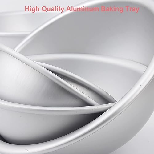 Qicfrk 2 Pcs Cake Sphere Pan 6.5 Inche 3D Half Sports Ball Cake Pan Anodized Aluminum Hemisphere for Birthday Create Any Ball Shaped Cake DIY - Image 4
