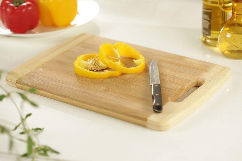Nirency Vegetable Cutting Board for Kitchen Heavy Duty Natural Bamboo Wood Chopping Board Wooden Cutting Board - Image 2