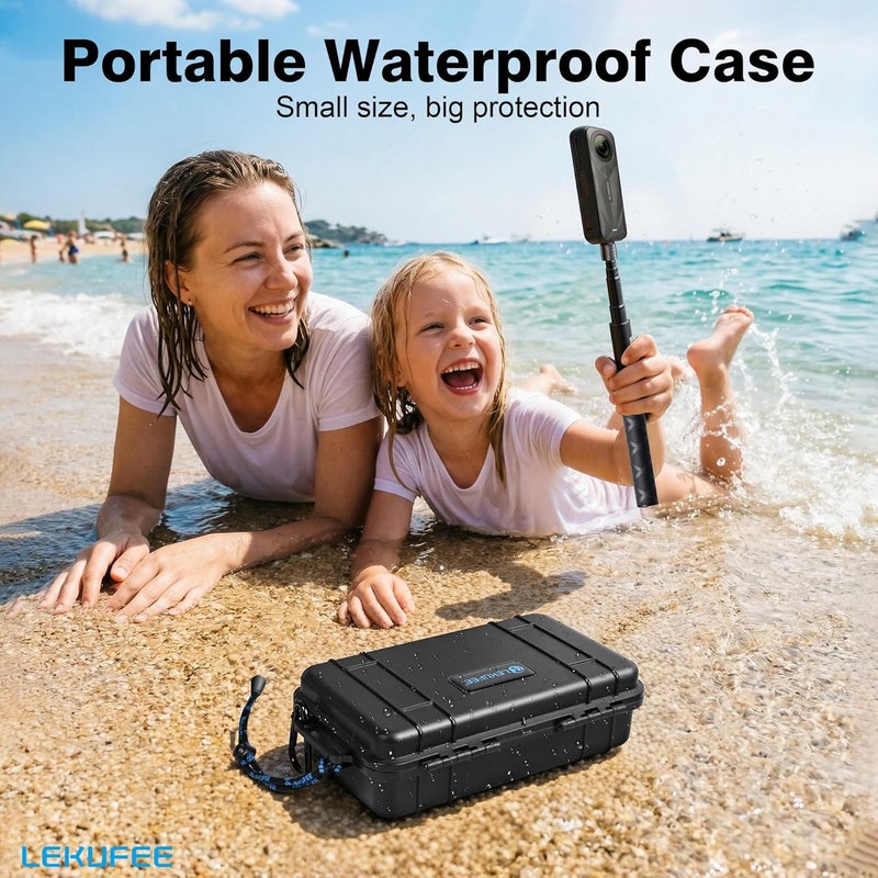 Lekufee Portable Waterproof Hard Case for Insta360 X5, Insta360 X4 Air / X4 / X3 Camera and Accessories(Case Only) - Image 5