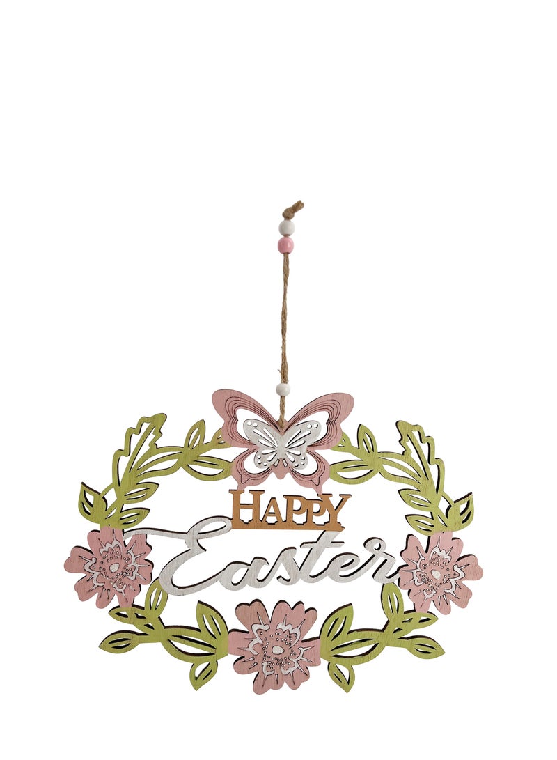 Party Magic Easter Wooden Wreath 30cm - Image 1