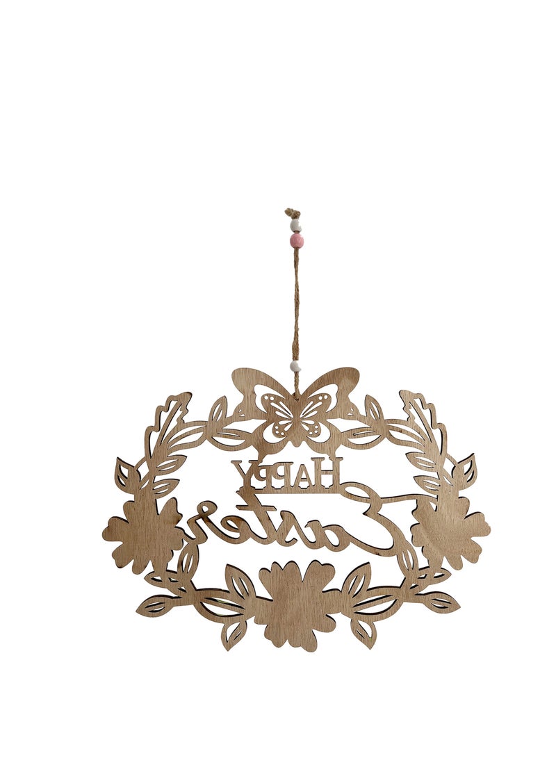 Party Magic Easter Wooden Wreath 30cm - Image 2