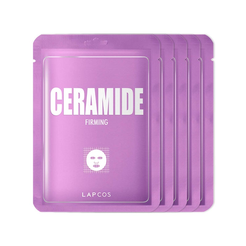 LAPCOS Ceramide Sheet Mask, Daily Moisturizing Face Mask, Hydrates & Plumps Skin, Korean Beauty Favorite 5-Pack - Image 1