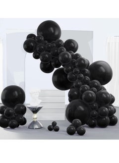 Black Balloons, 125Pcs Matte Black Balloons Different Sizes Pack Of 18 Inch 12 Inch  Black Balloons For Balloon Garland Balloon Arch As Birthday Party Decorations, Black
