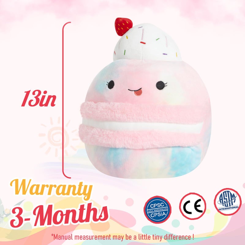 CozyWorld وسادة ماكرون محشوة من كوزي وورلد 12 إنش - حيوانات محشوة مضحكة وطرية لتزيين الغرفة هدية للأطفال الأولاد والبنات - Image 4