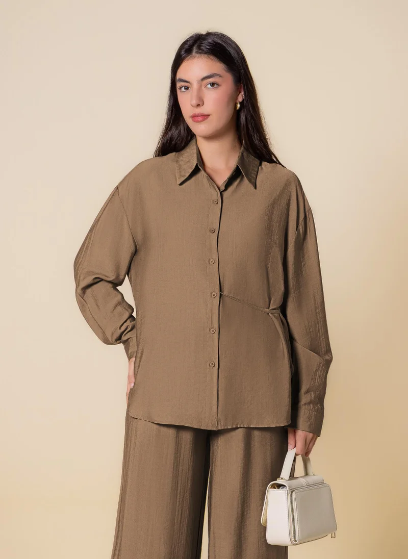 SHAPES DETAILED LIGHTWEIGHT SHIRT SET