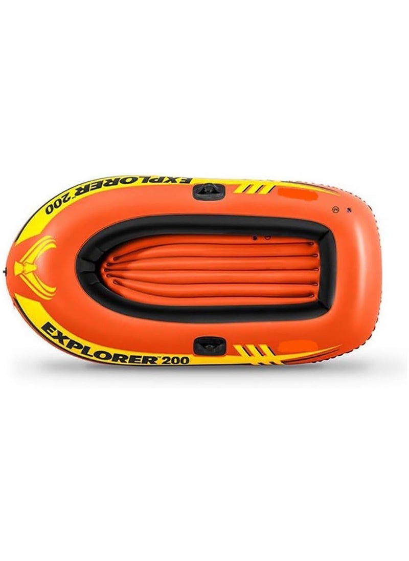 INTEX Explorer 200 Inflatable Boat Set with Oars and Pump for 2 Person Size 185x94x41cm.  - Image 3