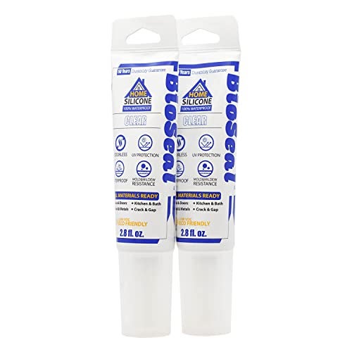 ZERED Clear BioSeal 100 % silicona sellante para calafatear uso general, cartucho de 10 onzas, transparente (paquete de 1) - Image 1