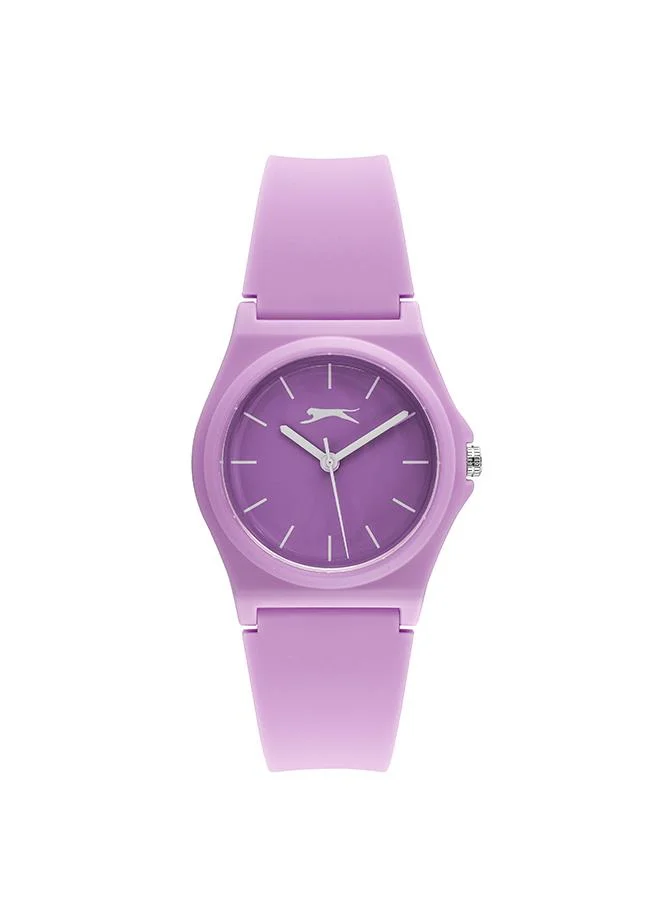 Slazenger Slazenger Unisex Quartz Movement Watch, Analog Display and Silicone Strap - SL.9.6571.3.02, Purple