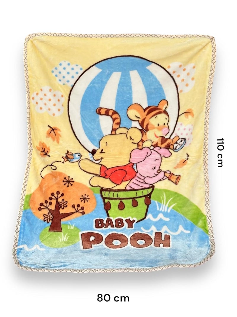 PWI Newborn Cloudy Baby's All Season Ultra Soft Double Layer Blanket/Wrapper for Baby (0-3 Years)(90x110cm)-Multi - Image 3