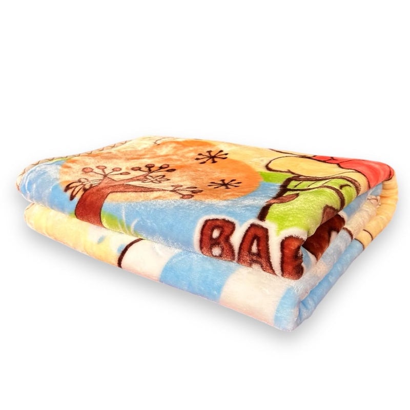 PWI Newborn Cloudy Baby's All Season Ultra Soft Double Layer Blanket/Wrapper for Baby (0-3 Years)(90x110cm)-Multi - Image 4