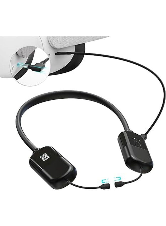 The 8000mAh dangling neck battery is compatible with Meta Quest 3/Oculus Quest 2/Oculas, fast charging VR headsets, portable power banks - Image 1
