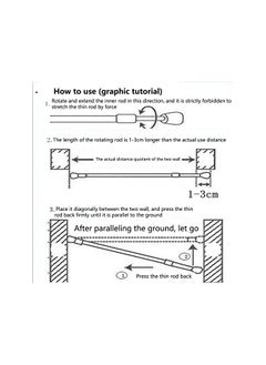 The Bros Curtain Rail, Curtain Pole, Bottle Holder for Shoe Rack Blackout Curtain Rod Pantry (25-40 thin rod with a diameter of 1.3cm)  - Image 5