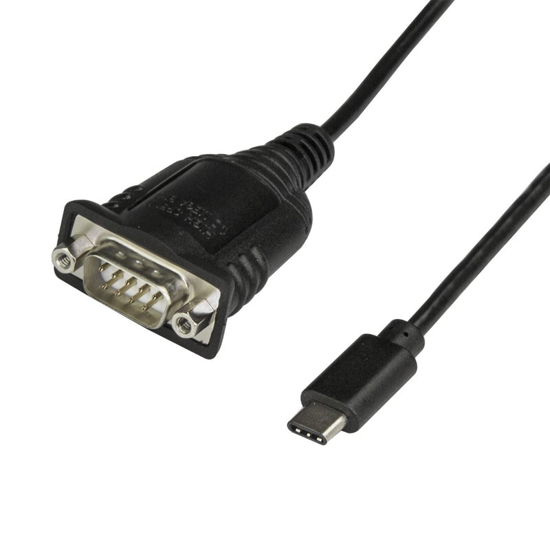 StarTech.com USB C to Serial Adapter Cable with COM Port Retention - 16" (40cm) USB Type C to RS232 (DB9) Serial Converter Cable - for PLCs, Scanners, Printers - Windows/Mac/Linux (ICUSB232PROC) - Image 1