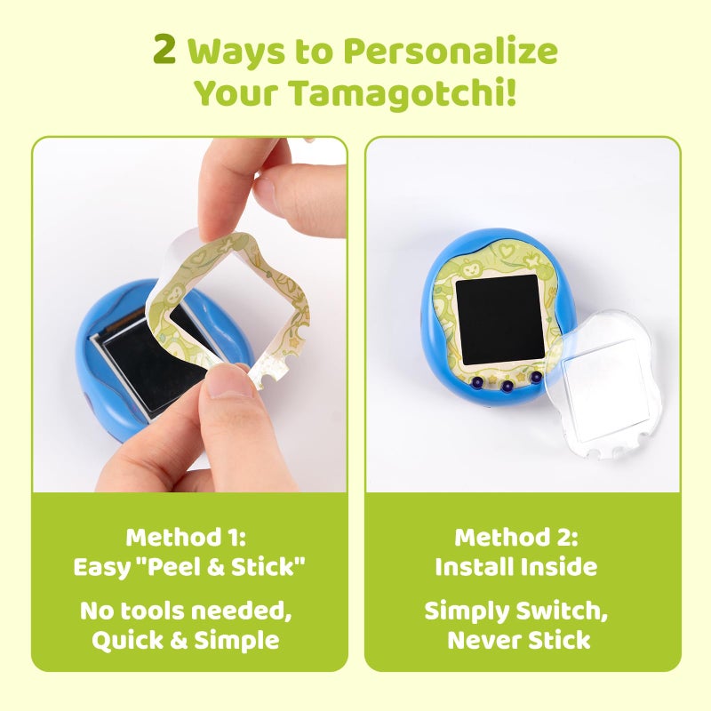 BUBBLELOGUS Apple Bubble Protective Case for Tamagotchi Uni - Soft TPU Silicone Cover with Faceplate & Charms Set, Anti-Scratch & Waterproof (Green) - Image 4