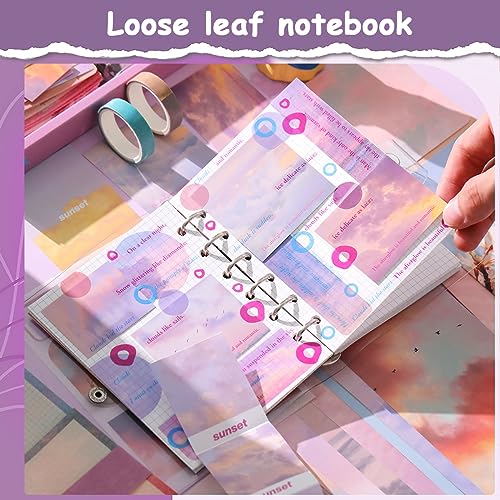 HASTHIP® 150Pcs Aesthetic Journaling & Scrapbooking Kit Sunset Glow Themed Stickers, Papers, Washi Tapes & Planner Supplies for DIY Crafts, Cards, and Gift Decoration(Sunset Glow) - Image 3