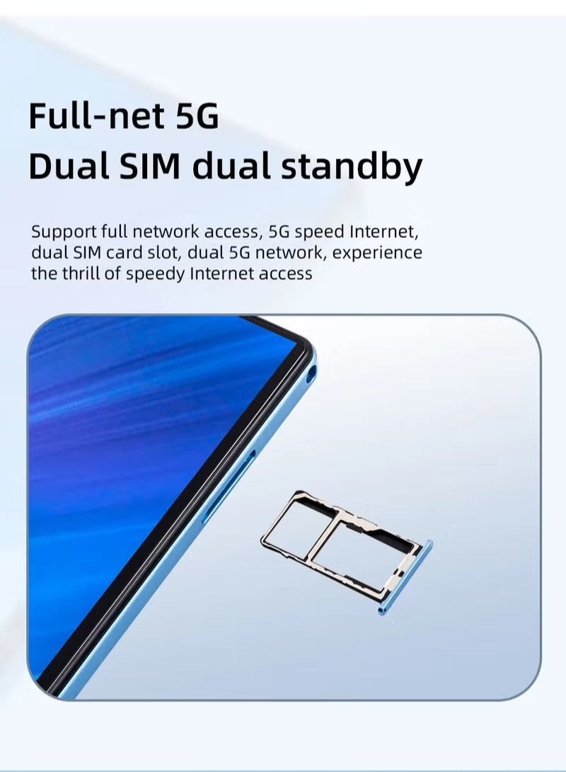 أوميو كمبيوتر لوحي ذكي يعمل بنظام أندرويد بشاشة 10.1 بوصة HD+ وذاكرة وصول عشوائي 4 جيجابايت وذاكرة قراءة فقط 128 جيجابايت وكاميرا مزدوجة لعبة وموسيقى للأطفال بشريحتين اتصال وشبكة 5G واي فاي - Image 2