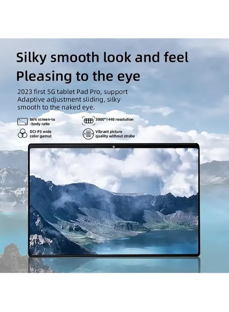 أوميو كمبيوتر لوحي ذكي يعمل بنظام أندرويد بشاشة 10.1 بوصة HD+ وذاكرة وصول عشوائي 4 جيجابايت وذاكرة قراءة فقط 128 جيجابايت وكاميرا مزدوجة لعبة وموسيقى للأطفال بشريحتين اتصال وشبكة 5G واي فاي - Image 3