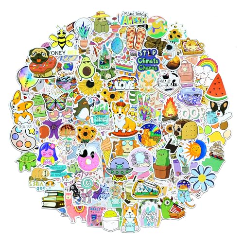 Eoaod 200Pcs Water Bottle Stickers for Kids Cute Stickers for Water Bottles Vinyl Waterproof Aesthetic Laptop Sticker Pack Classroom Prizes Skateboard for Kids Teens Girls Students - Image 1