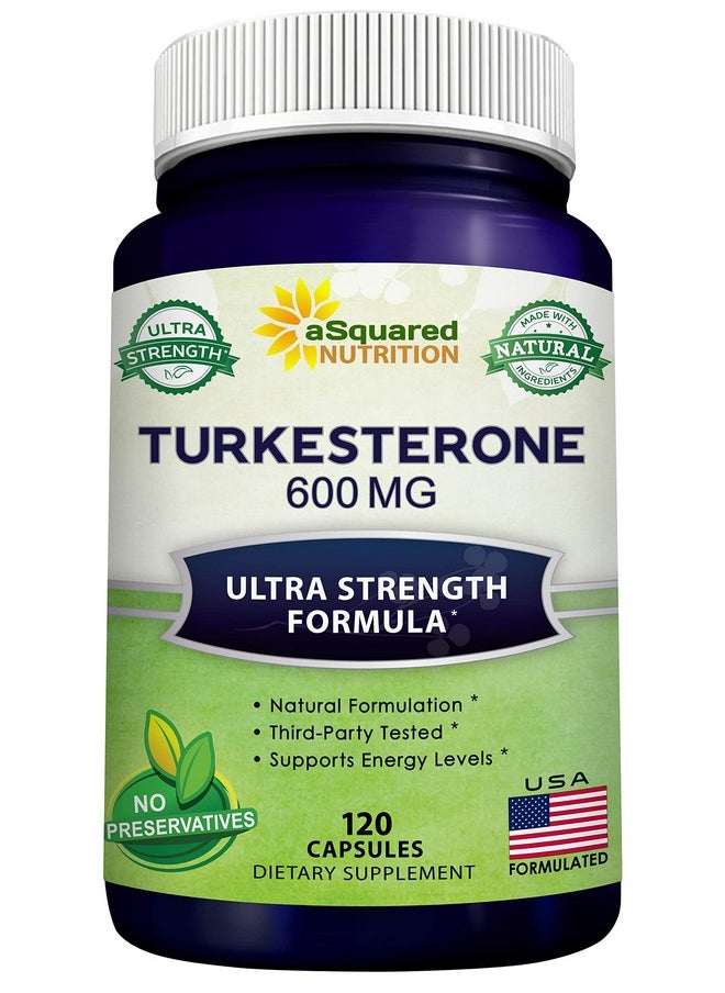 aSquared Nutrition - Turkesterone Supplement 600Mg 120 Capsules Ajuga Turkestanica Extract Powder Turkesterone Supplement Complex Pills Natural Formulation - Image 1