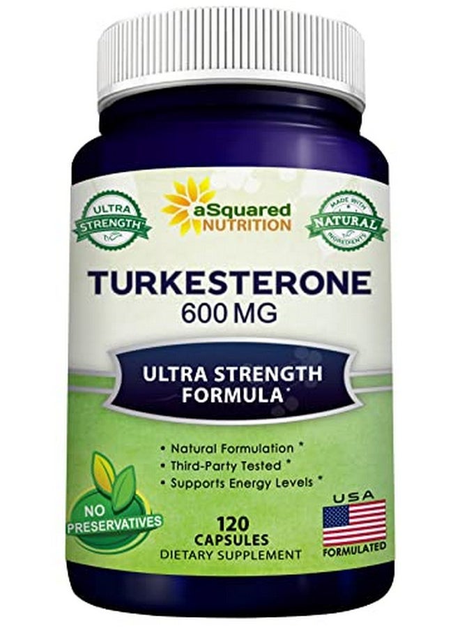 aSquared Nutrition - Turkesterone Supplement 600Mg 120 Capsules Ajuga Turkestanica Extract Powder Turkesterone Supplement Complex Pills Natural Formulation - Image 1