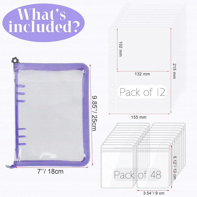 LingLingo Bracelet Holder Travel Jewelry Organizer Case Transparent Jewelry Storage Book for Earring Necklace Ring with Small Clear Zippered Pouch - Image 3