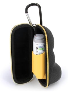CASEMATIX Asthma Inhaler Case with Lanyard and Clip On Keychain Carabiner, Inhaler Holder Extended to Fit Standard Rescue and New Albuterol Inhaler Devices up to 4 Inches - Includes Asthma Case Only