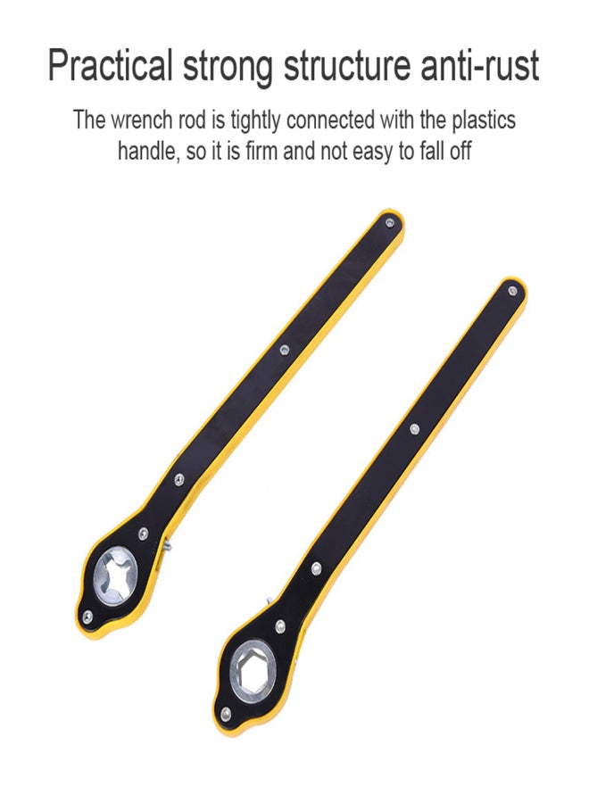 Car Use Labor-saving Jack Ratchet Wrench Garage Tire Wheel Wrench Portable Long Handle Wrench  - Image 2