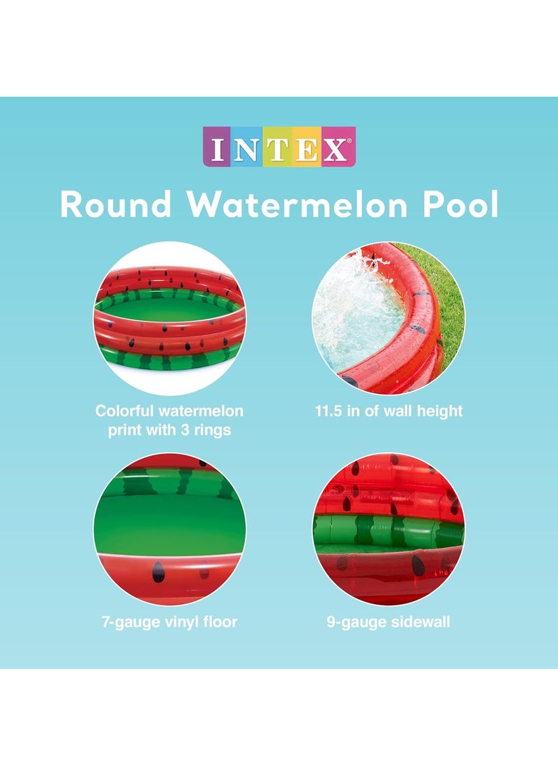 Watermelon Inflatable Swimming Pool Round Swimming Pool for Kids Outdoor Swimming Pool 168cm Ages 2+