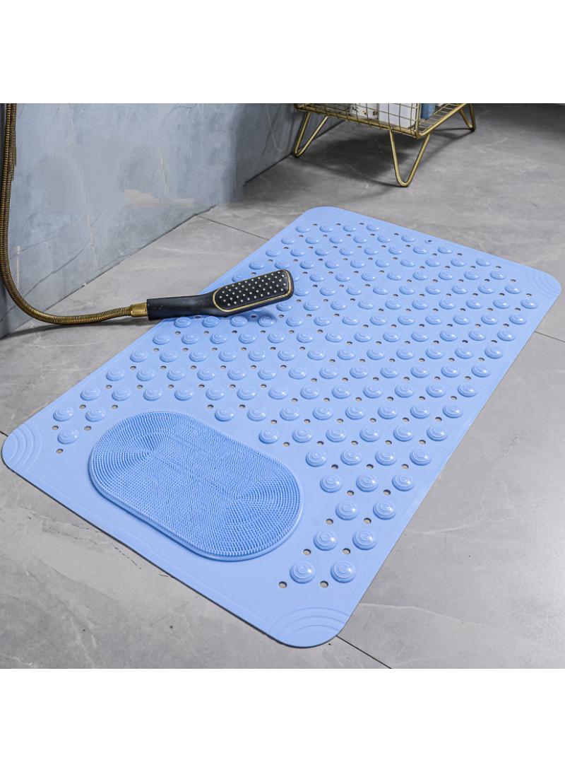 Bathroom anti slip massage mat, waterproof bathroom, hotel toilet floor mat, blue 60 * 90cm - Image 1