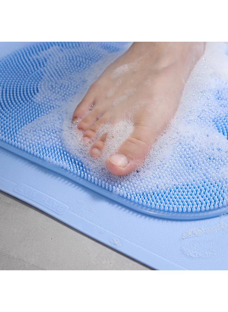 Bathroom anti slip massage mat, waterproof bathroom, hotel toilet floor mat, blue 60 * 90cm - Image 2