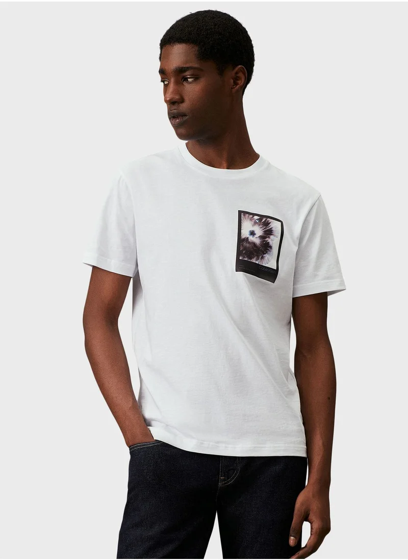 CALVIN KLEIN Graphic Crew Neck T-Shirt