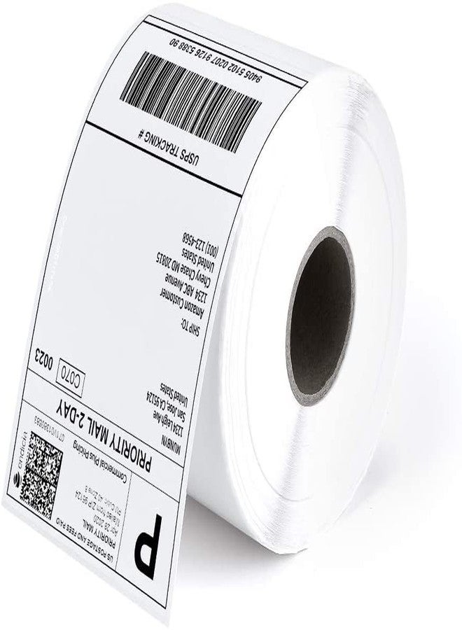 True-Ally 4" x 6" Self Adhesive Direct Thermal - 100x150 mm - 400 Labels/Roll - Perforated - Blank Address Shipping Compatible with TSC, Zebra & Rollo DT Printers (1 Rolls per Pack (400 Labels)) - Image 1