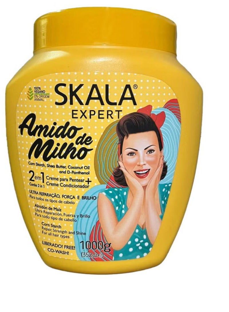 سكالا كريم نشا الذرة  (حمام زيت, تصفيف)