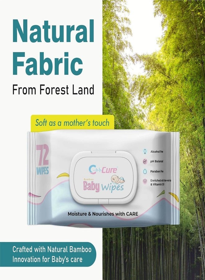 C-Cure Wipes For New Born Baby Paraben & Sulphate Free | Soft Cleansing Baby Wipes | Extra Thick & Moist Wet Wipes for Baby's Prevents Rashes & Redness with Goodness of Vitamin E & Jojoba Oil (Pack 1) - Image 2