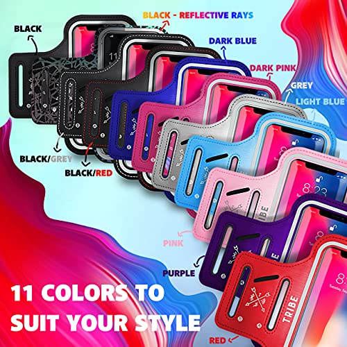 TRIBE Water Resistant Cell Phone Armband Case Running Holder for iPhone Pro Max Plus Mini SE (13/12/11/X/XS/XR/8/7/6/5) Galaxy S Ultra Plus Edge Note (21/20/10/9/8/7/6/5) Adjustable Strap & Key Pocket - Image 2