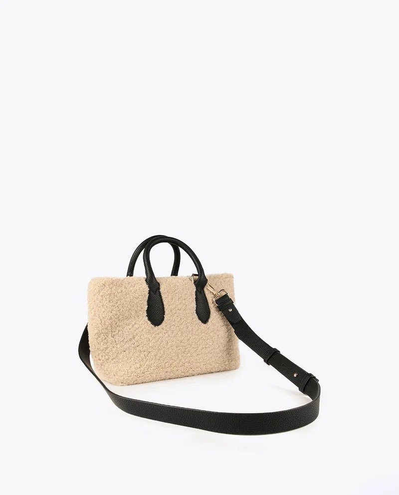 Lola Casademunt Faux shearling crossbody bag