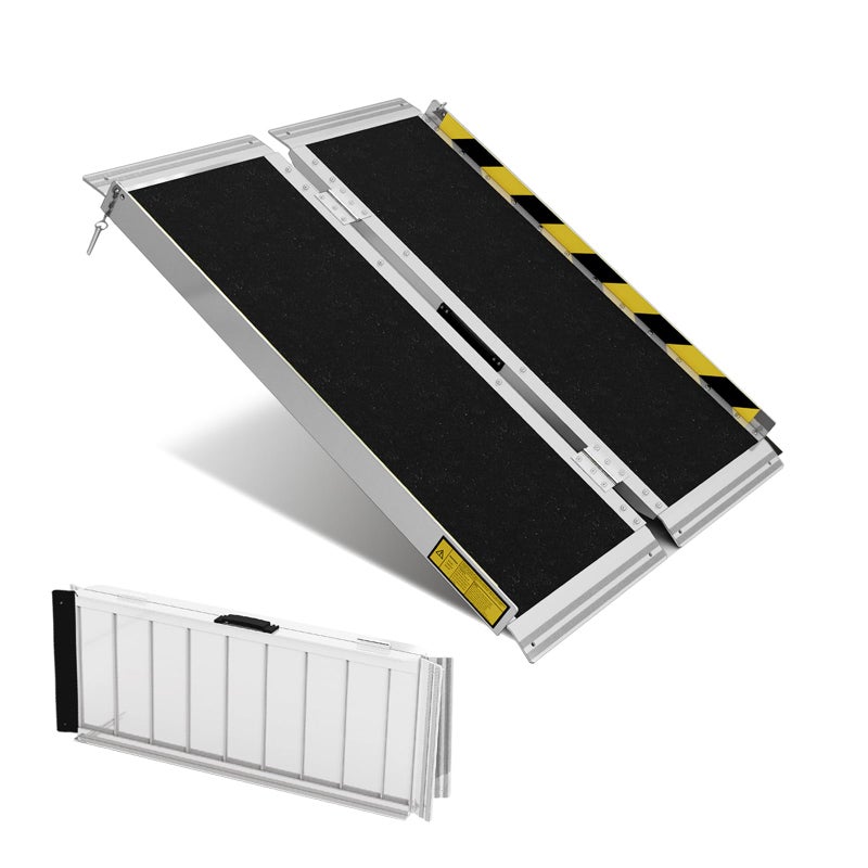 EXFORGE Wheelchair ramp 3FTNonSlip Aluminum Wheelchair ramps for Home StepsFolding Handicap Rampramps for HomedoorwaysStairsWeight Capacity up to 800LBS 3FT Usable Height 39 inch