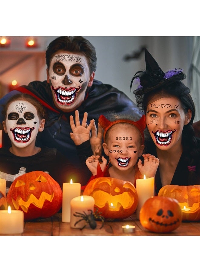 Jeefonna 12 Sheets Joker Tattoos for Suicide Squad, Harley Quinn Tattoos Perfect for Halloween, Costumes, Party Harley Quinn Accessories and Cosplay - Image 3