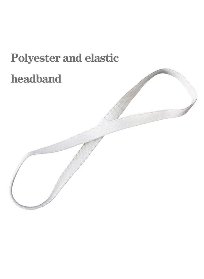 Generic Sport Headbands, 4 Pcs Thick Non-Slip Hair Headbands for Women and Men, Elastic Sport Hairband Athletic Head Bands for Gym Hockey Football Tennis Yoga(Black, White, Grey, Royal Blue) - Image 4