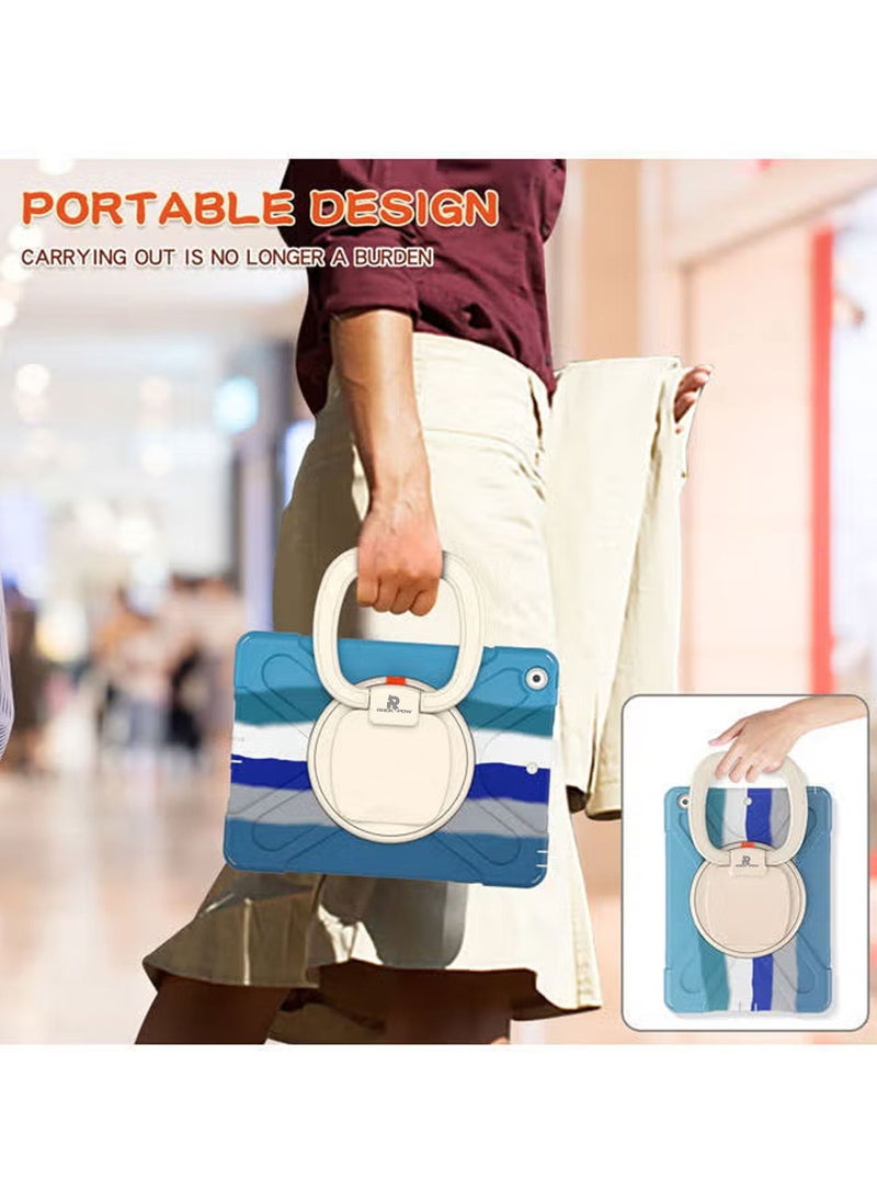 Cover Case  For Case iPad 10.2 Case 2021 iPad 9th/2020 iPad 8th/2019 iPad 7th Generation Case, Rugged Heavy Duty Shockproof Rotatable Kickstand Protective Cover for 10.2" iPad 9th/8th/7th Gen