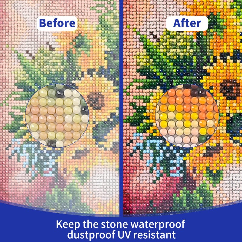 Faburo 2pcs Diamond Painting Sealer Protectant Brightener(120ml*2), Diamond Art Painting Accessories Glue, Diamond Art Glue Sealer Supplies Clear Finish Permanent Hold & Shine Effect (8OZ) - Image 3