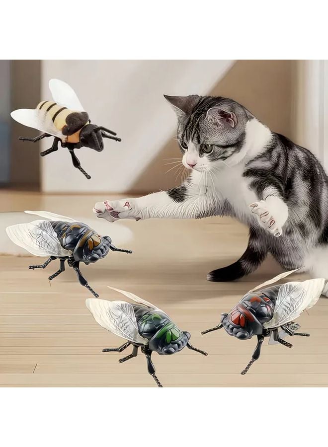 4 قطع لعبة قط نحلة ذهبية وصرصور آلية ألعاب حشرات للعب في الداخل والخارج - Image 2