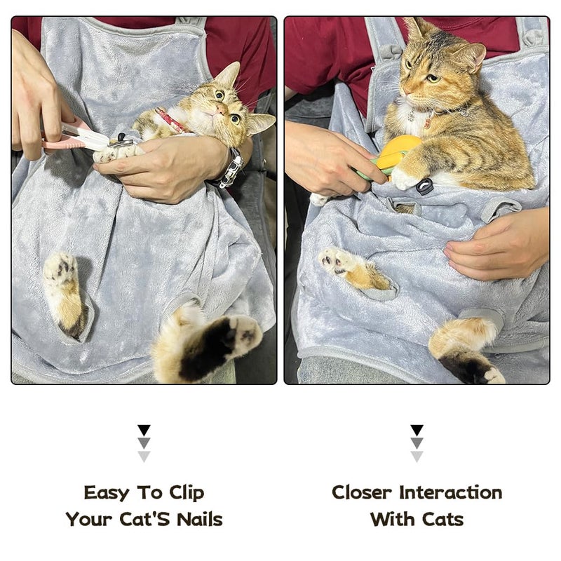 La La PetÂ® Adjustable Cat Apron Carrier with Holes Pet Carrier Sleeping Bag Pet Carrier Sling Cat Carrier Bag Cat Carrier Pouch for Small Sized Animals - Image 3