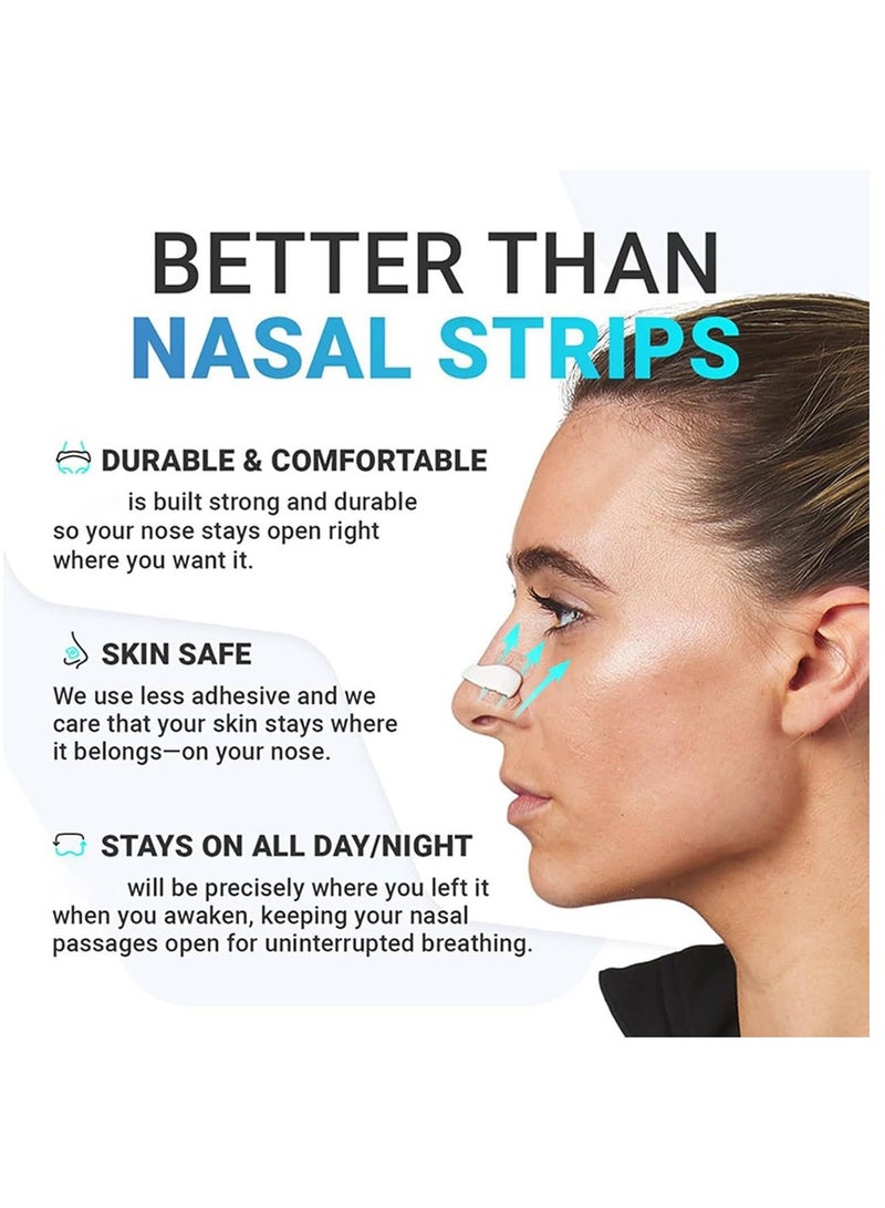 يوكا نوْم أفضل، شرائط الأنف المضادة للشخير، لاصقات أنف آمنة وفعّالة، تنفّس أفضل، شرائط الأنف لتحسين التنفّس، معدات مضادة للشخير للجنسين للاستخدام المنزلي (15 زوجًا من لاصقات الأنف، متوفرة باللون الأبيض) - Image 4
